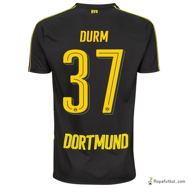 Camiseta Borussia Dortmund Replica Segunda Ropa Durm 2016/17 Negro